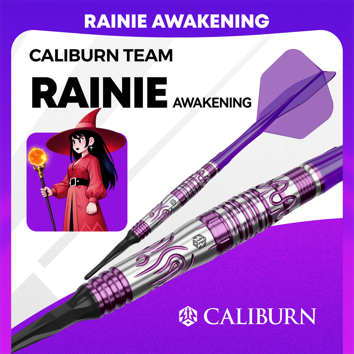 Caliburn Awakening Darts - Soft Tip - 90% Tungsten - Rainie
