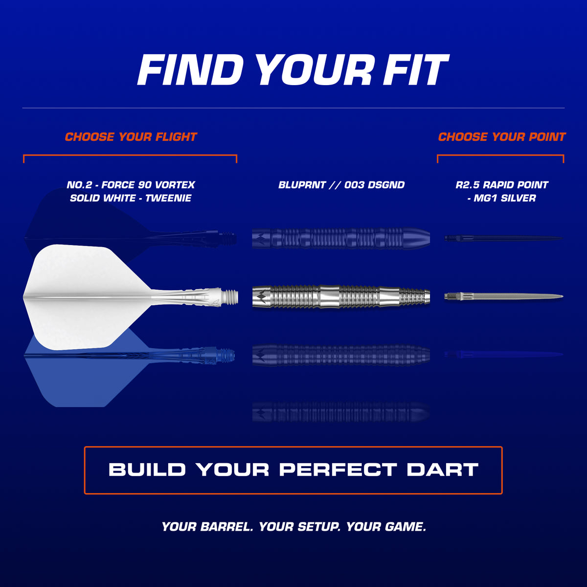 Mission BLUPRNT R2.5 Darts - Steel Tip - 90% Tungsten - SHAPD