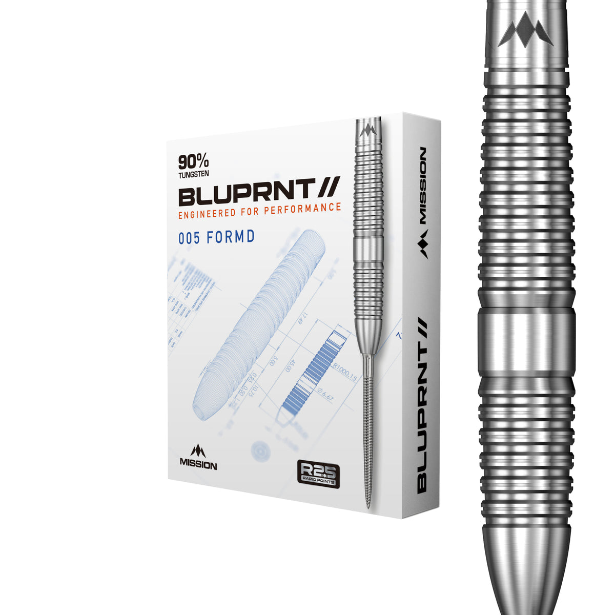 Mission BLUPRNT R2.5 Darts - Steel Tip - 90% Tungsten - FORMD