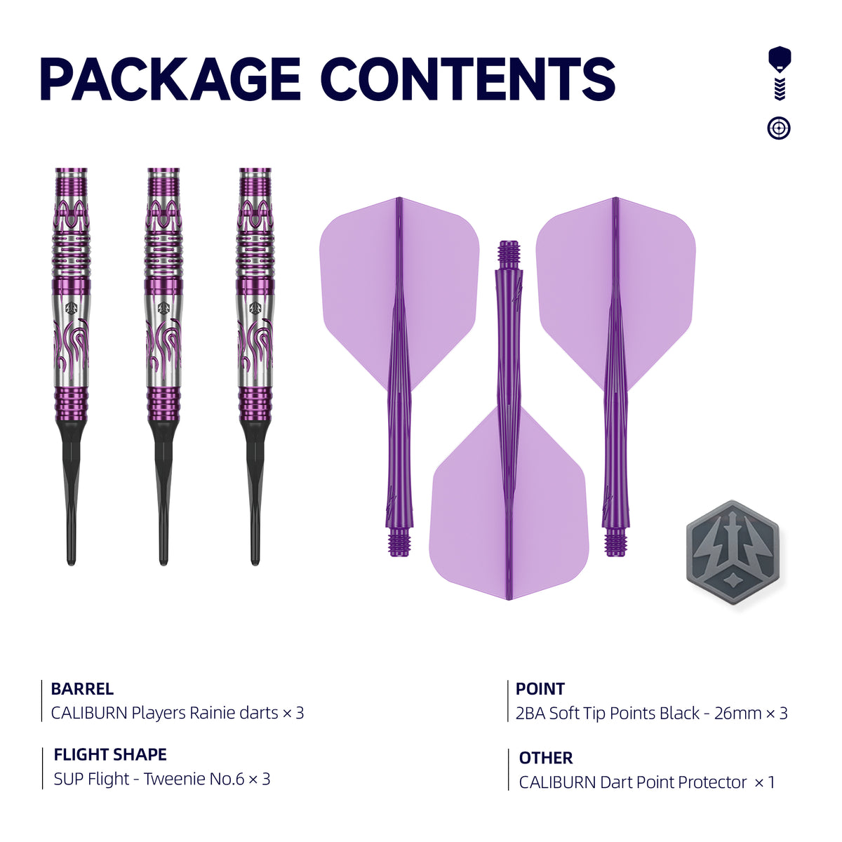 Caliburn Awakening Darts - Soft Tip - 90% Tungsten - Rainie