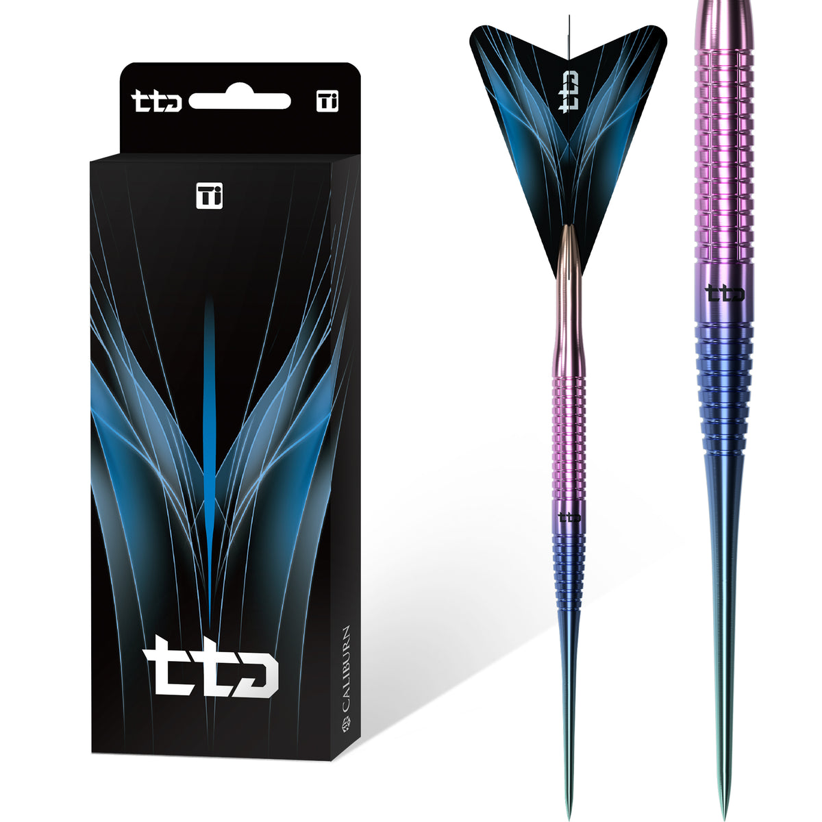 Caliburn TTD Darts - Complete Titanium Dart - T3 - Rainbow