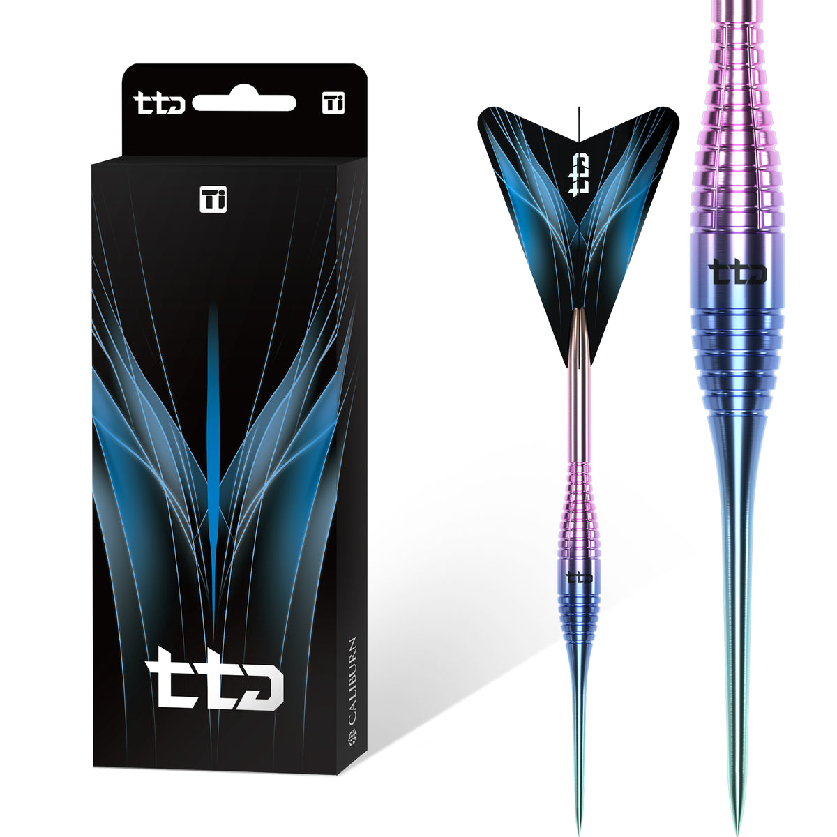 Caliburn TTD Darts - Complete Titanium Dart - T2 - Rainbow