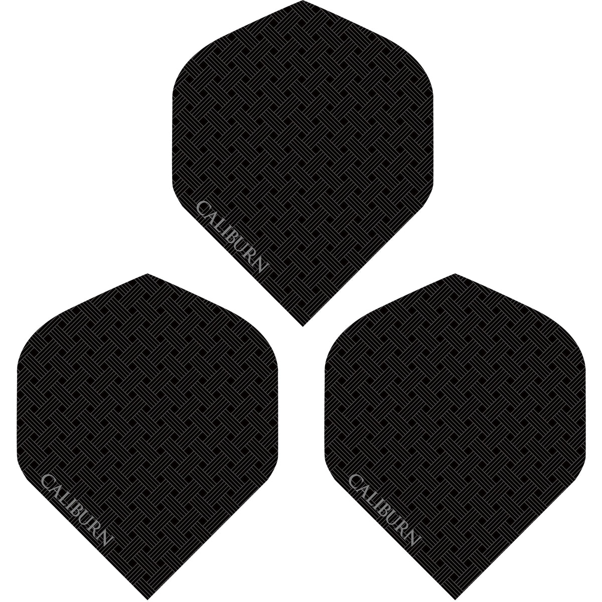 Caliburn Dart Flights - 100 Micron - Standard No2 - Logo - Black