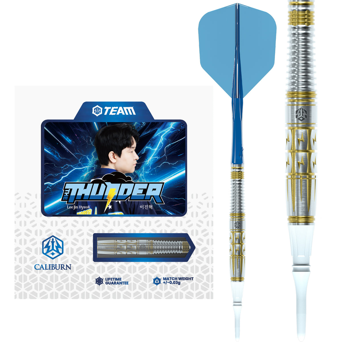 Caliburn Players Darts - Soft Tip - 90% Tungsten - The Thunder