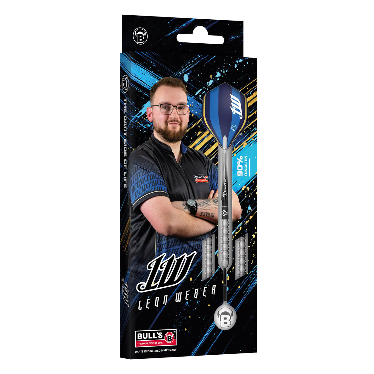 BULL'S Leon Weber Darts - Steel Tip - 90% Tungsten