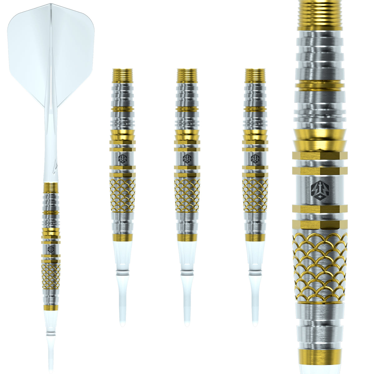 Caliburn Players Darts - Soft Tip - 90% Tungsten - Gold Spear
