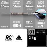 Target Adam Lipscombe Darts - Steel Tip - 90% Tungsten