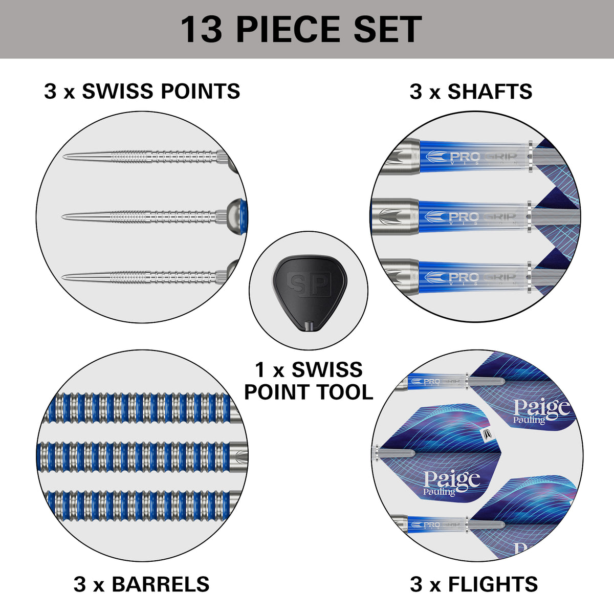 Target Paige Pauling Darts - Steel Tip - 90% Tungsten