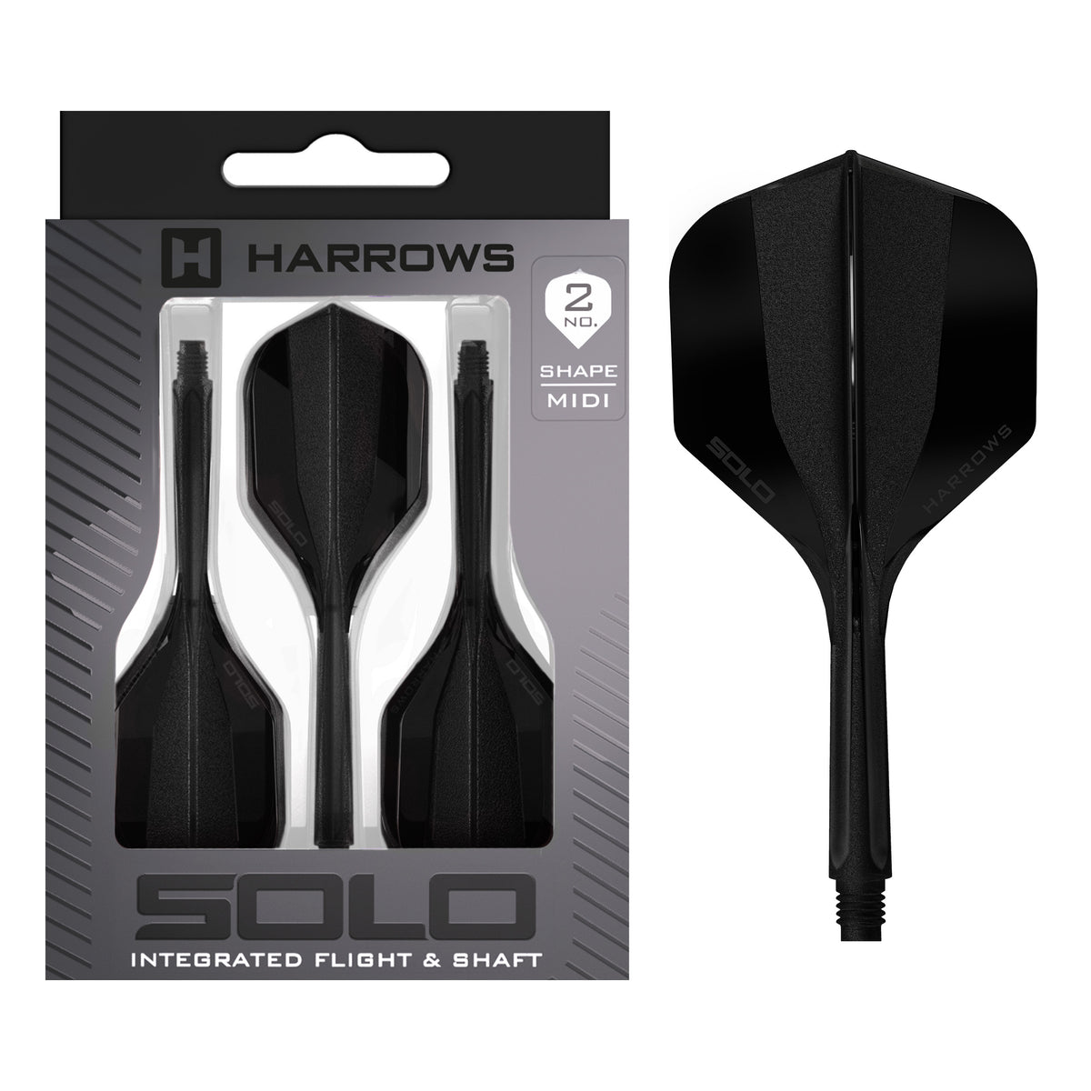 Harrows Solo 2 Dart Flights - Moulded Shaft & Flight