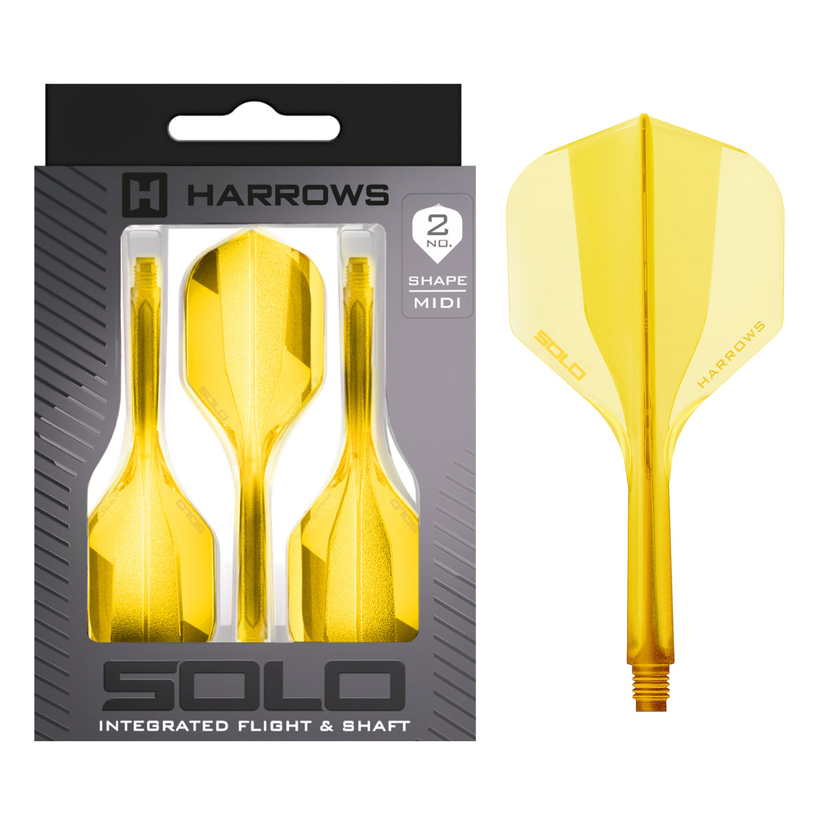 Harrows Solo 2 Dart Flights - Moulded Shaft & Flight