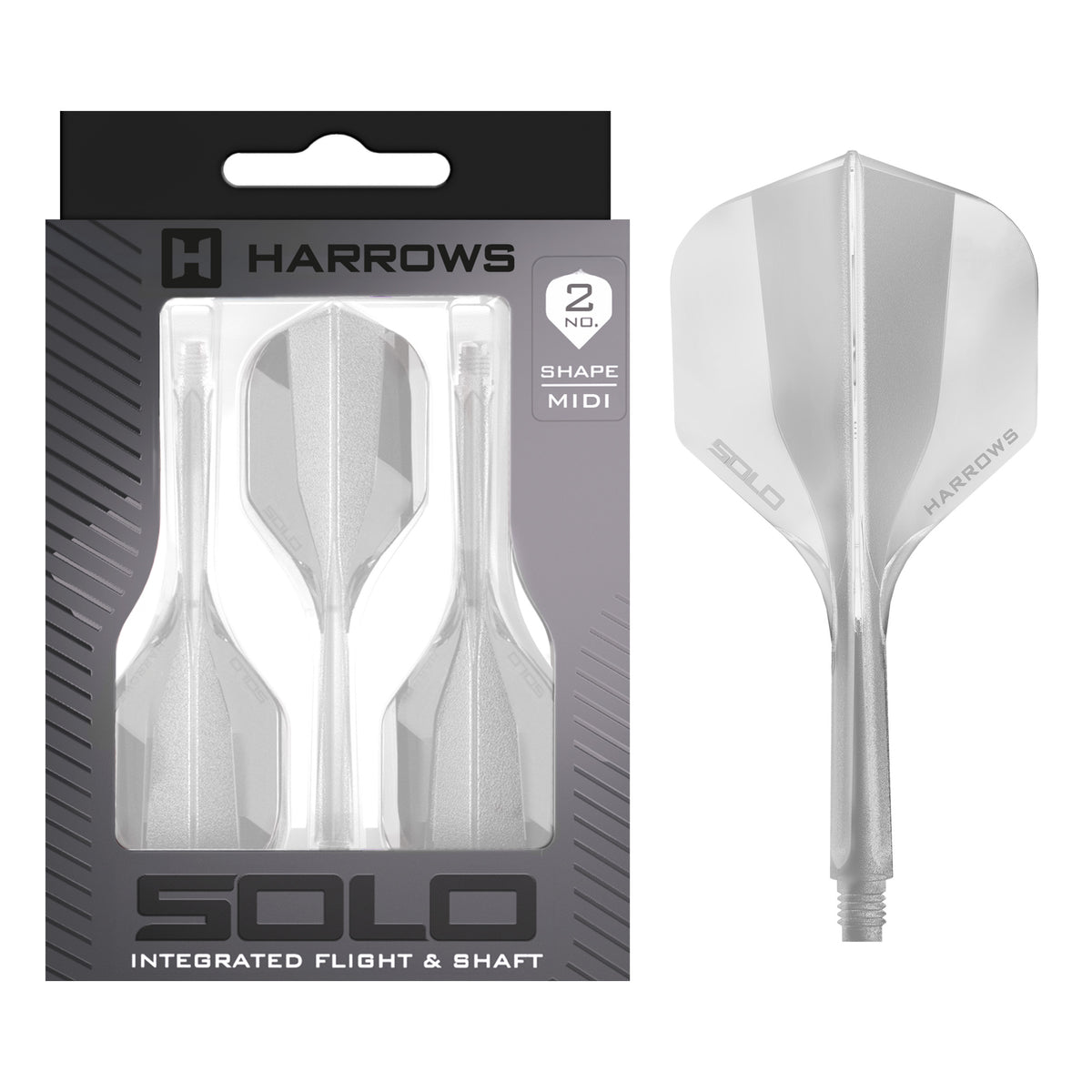 Harrows Solo 2 Dart Flights - Moulded Shaft & Flight