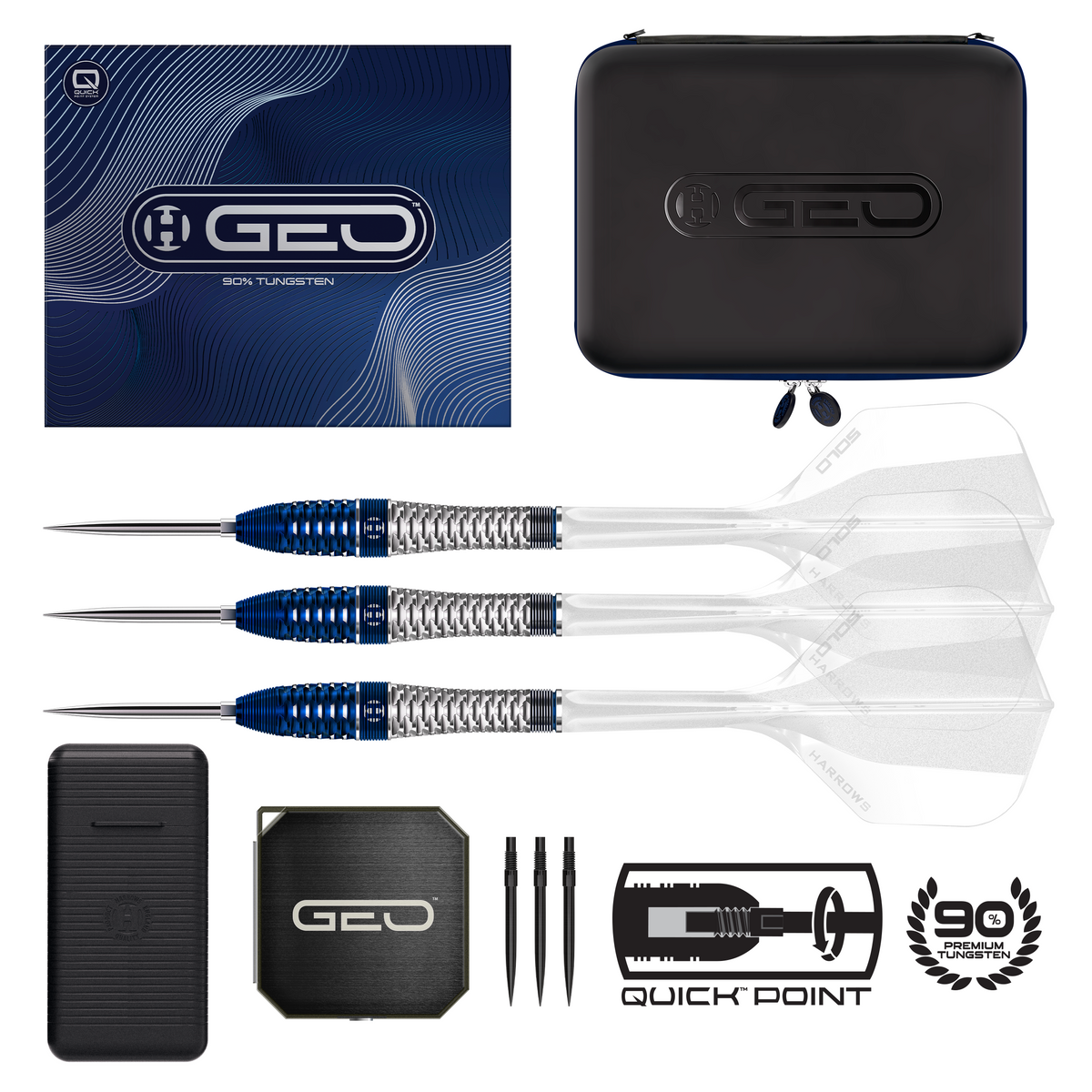 Harrows Geo Darts - Steel Tip - 90% Tungsten - Geo 03