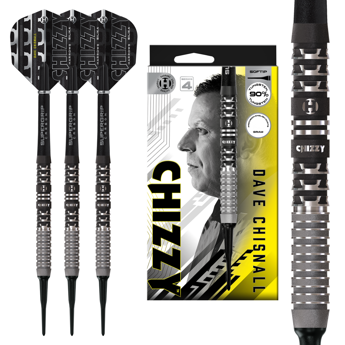 *Harrows Dave Chisnall Darts - Soft Tip - 90% Tungsten - Series 4