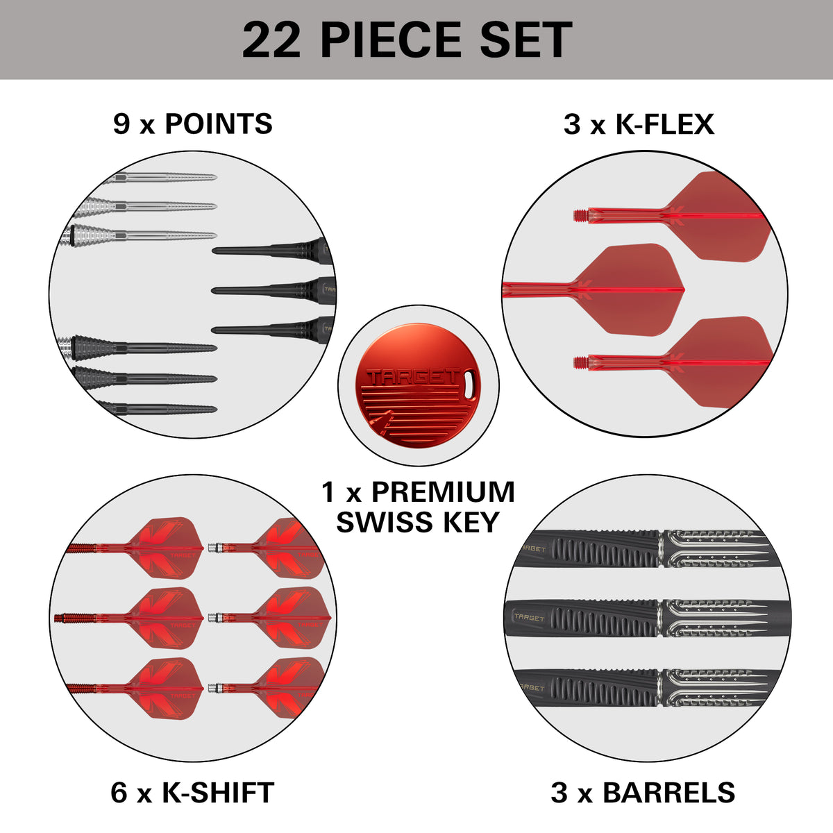 Target Shift Darts - Soft Tip - 90% Tungsten