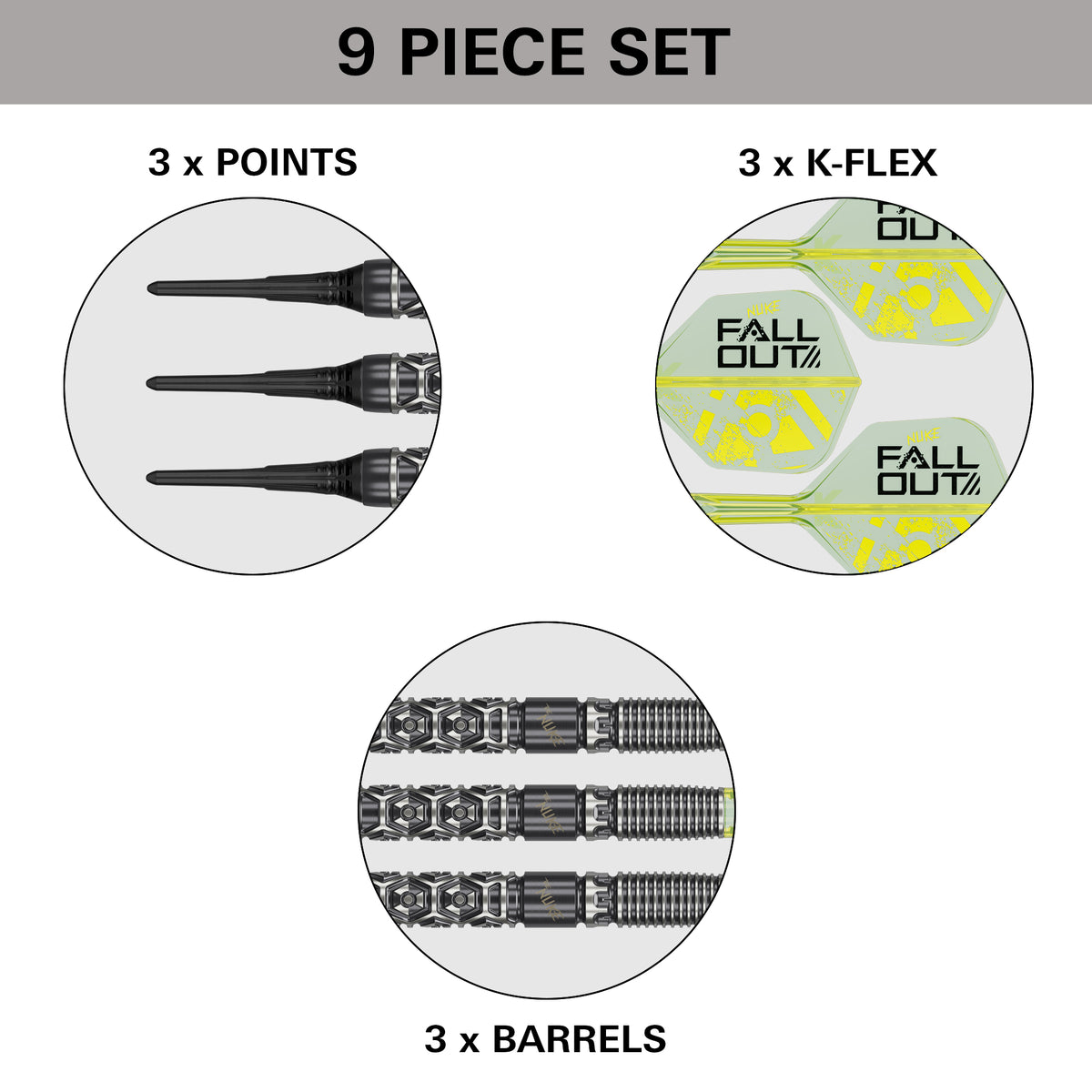Target Luke Littler Darts - Soft Tip - 90% Tungsten - Fallout