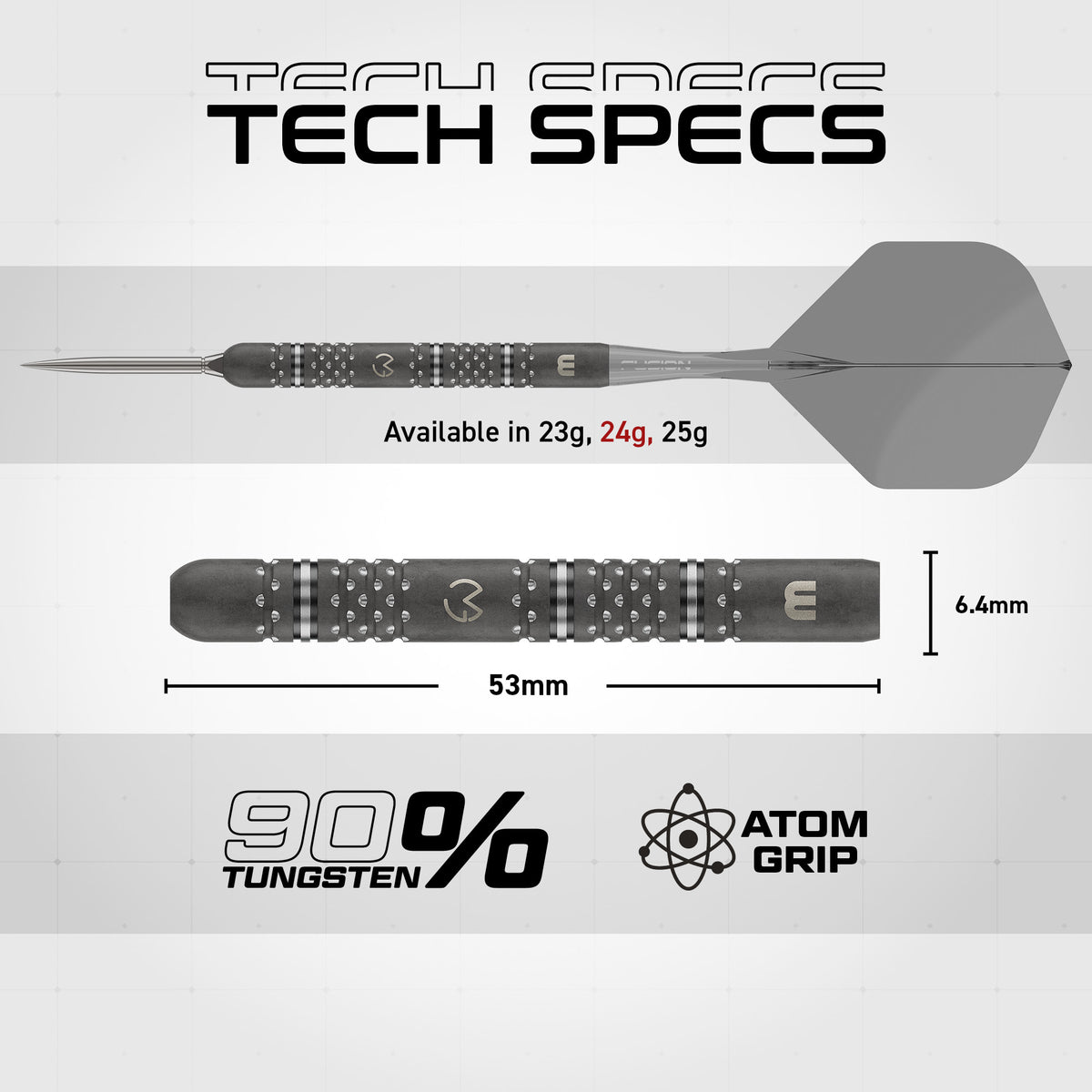 Winmau Michael van Gerwen Switch Darts - Steel Tip - 90% Tungsten - TS-Pro
