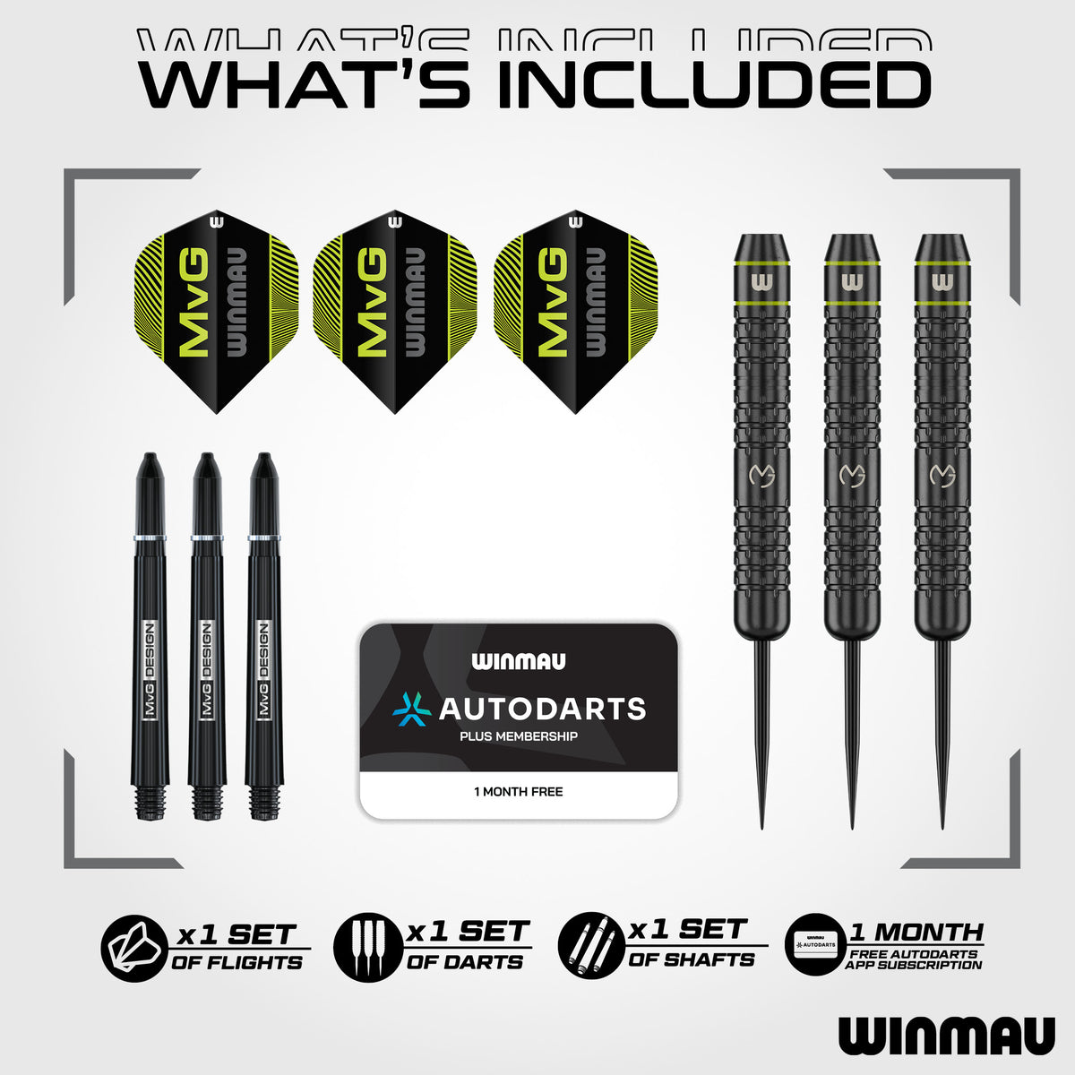 Winmau Michael van Gerwen Darts - Steel Tip - Brass