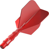 Viper Diamond Core Dart Flights - Moulded Flights & Shaft - Standard - Red