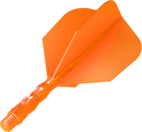 Viper Diamond Core Dart Flights - Moulded Flights & Shaft - Standard - Neon Orange