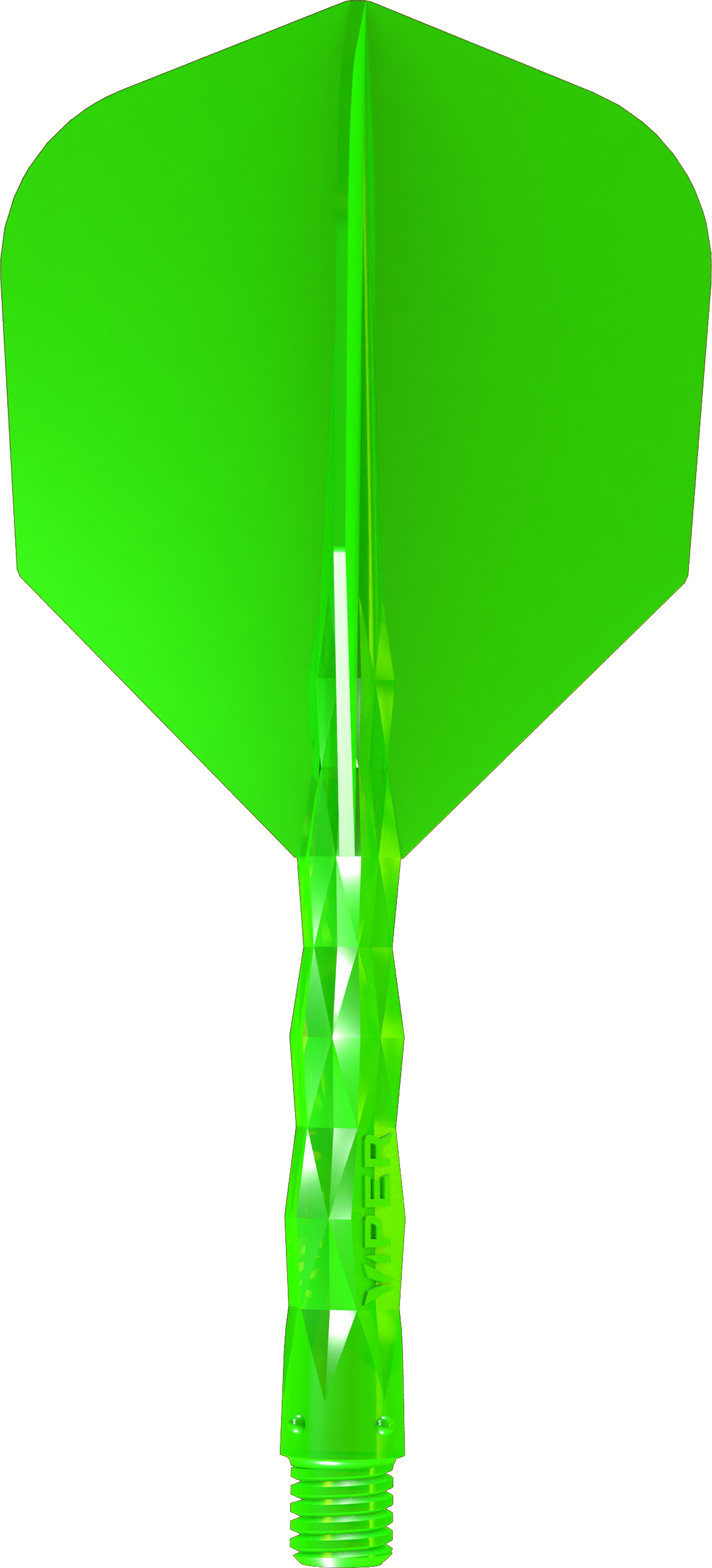 Viper Diamond Core Dart Flights - Moulded Flights & Shaft - Standard - Neon Green