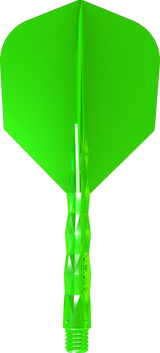 Viper Diamond Core Dart Flights - Moulded Flights & Shaft - Standard - Neon Green