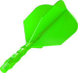Viper Diamond Core Dart Flights - Moulded Flights & Shaft - Standard - Neon Green