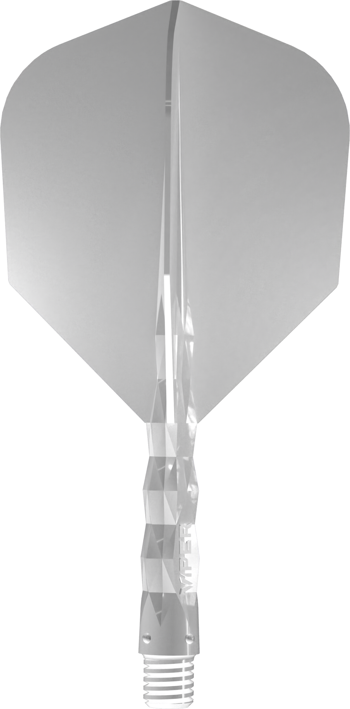 Viper Diamond Core Dart Flights - Moulded Flights & Shaft - Standard - White