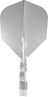 Viper Diamond Core Dart Flights - Moulded Flights & Shaft - Standard - White