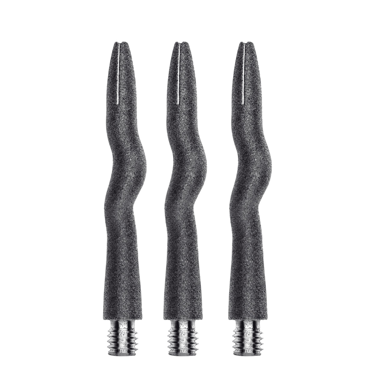 Caliburn Curly Dart Shafts - Aluminium - Sandblasted