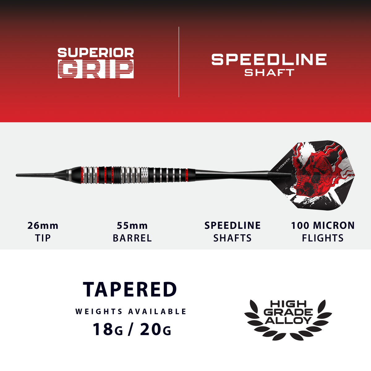 Harrows Ryan Searle Darts - Steel Tip - Brass - Heavy Metal