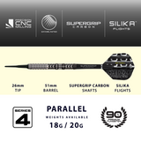 *Harrows Dave Chisnall Darts - Soft Tip - 90% Tungsten - Series 4