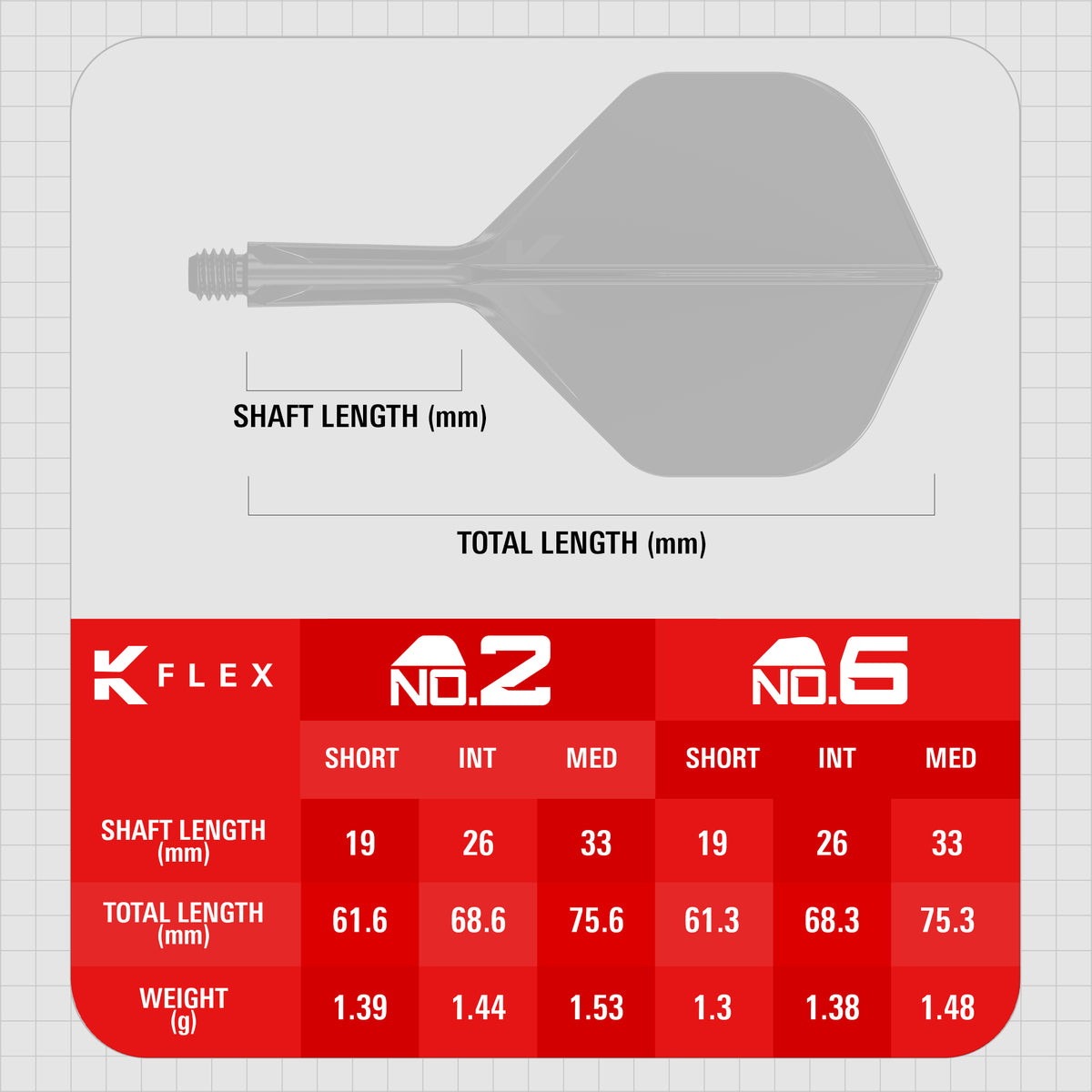 Target K-Flex Dart Flights - 2026 - Standard No2