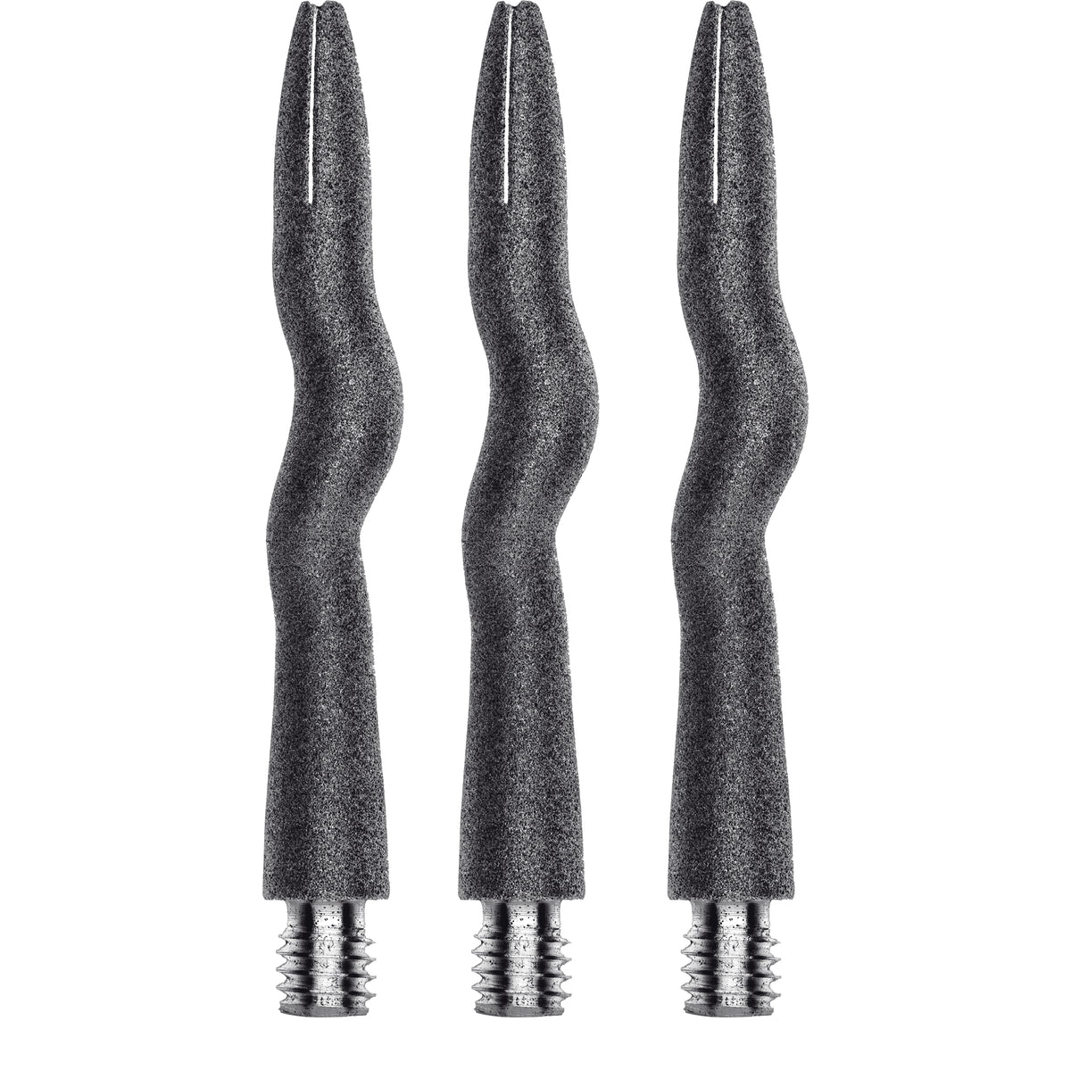 Caliburn Curly Dart Shafts - Aluminium - Sandblasted