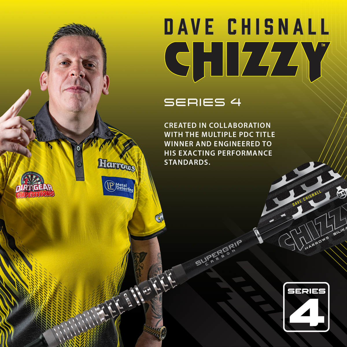 *Harrows Dave Chisnall Darts - Soft Tip - 90% Tungsten - Series 4