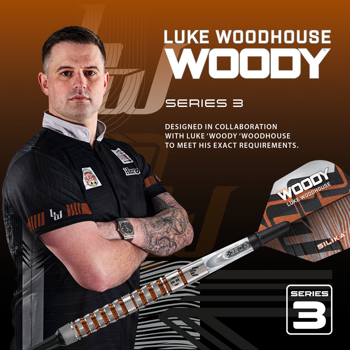 *Harrows Luke Woodhouse Darts - Soft Tip - 90% Tungsten - Series 3