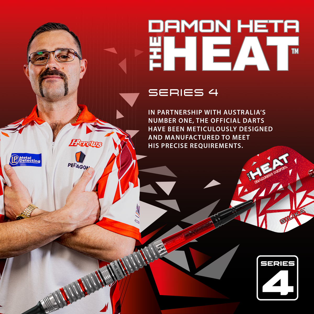 *Harrows Damon Heta Darts - Soft Tip - 90% Tungsten - Series 4