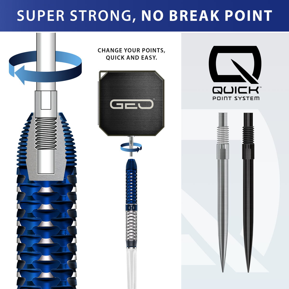 Harrows Geo Darts - Steel Tip - 90% Tungsten - Geo 01