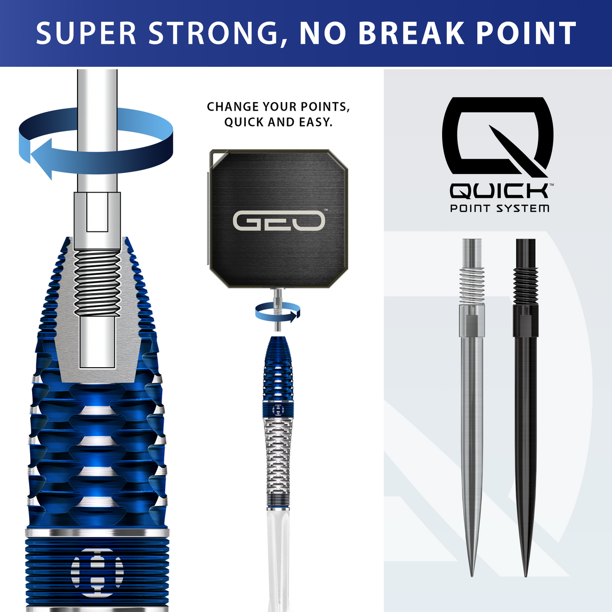 Harrows Geo Darts - Steel Tip - 90% Tungsten - Geo 03