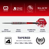 Harrows Damon Heta Darts - Steel Tip - 90% Tungsten - Series 4