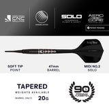 Harrows Ryan Searle Darts - Soft Tip - 90% Tungsten - Geo