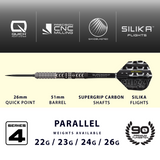 Harrows Dave Chisnall Darts - Steel Tip - 90% Tungsten - Series 4