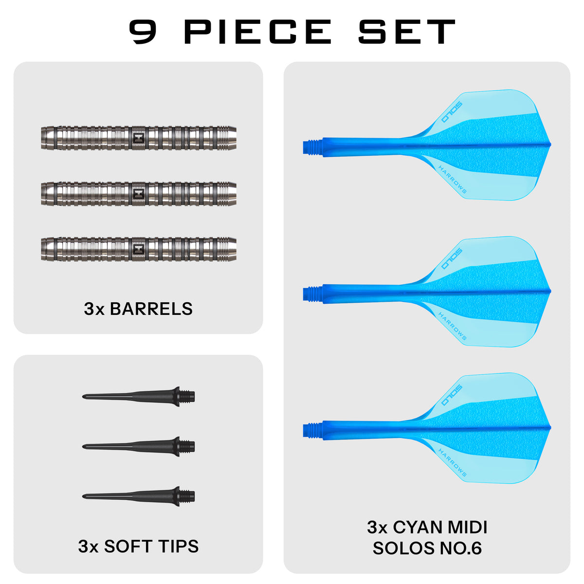 Harrows Flux Darts - Soft Tip - Pro Tungsten