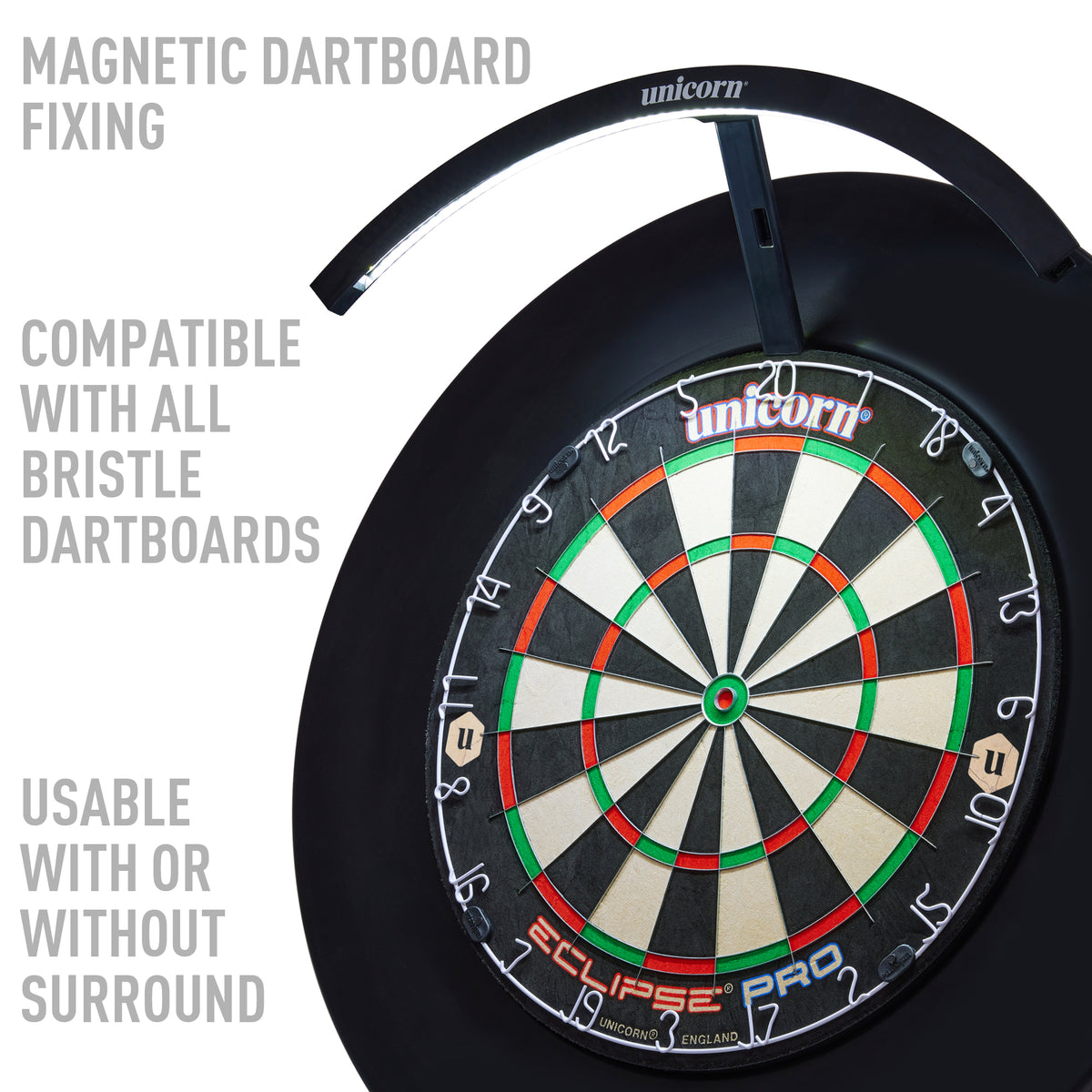 Unicorn Solar Beam Dartboard Lighting - Ultra Bright LED - 90° System