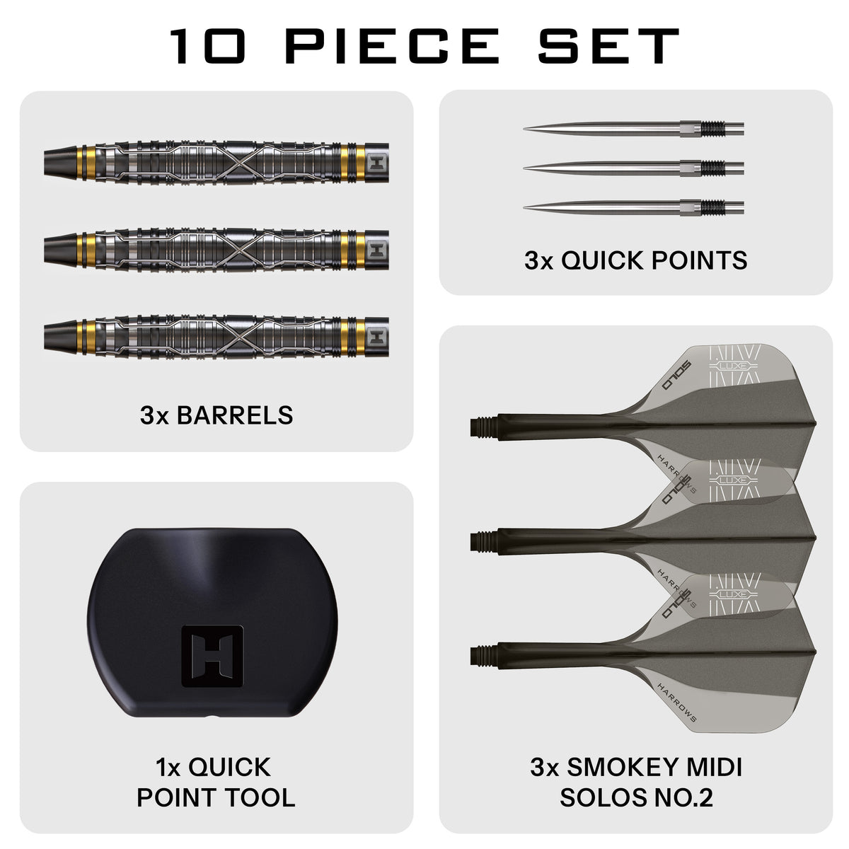 Harrows NX Luxe Darts - Steel Tip - 90% Tungsten - Tapered