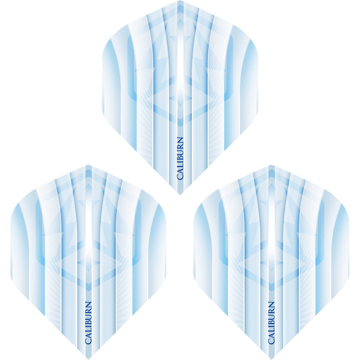 Caliburn Dart Flights - 100 Micron - Standard No2 - Ice Shadow