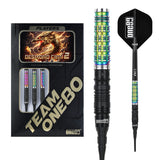 One80 Desmond Chin Darts - Soft Tip - 90% Tungsten - V2 - Black & Rainbow - 20g