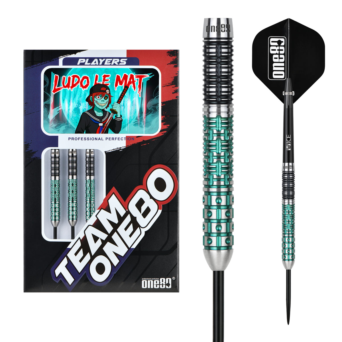 One80 Ludo Le Mat Darts - Steel Tip - 90% Tungsten