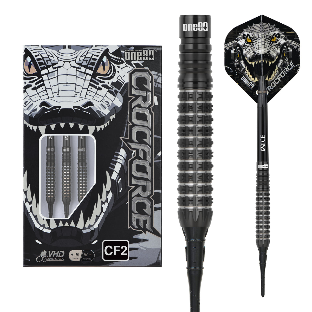 One80 Crocforce Darts - Soft Tip - 90% Tungsten - CF2