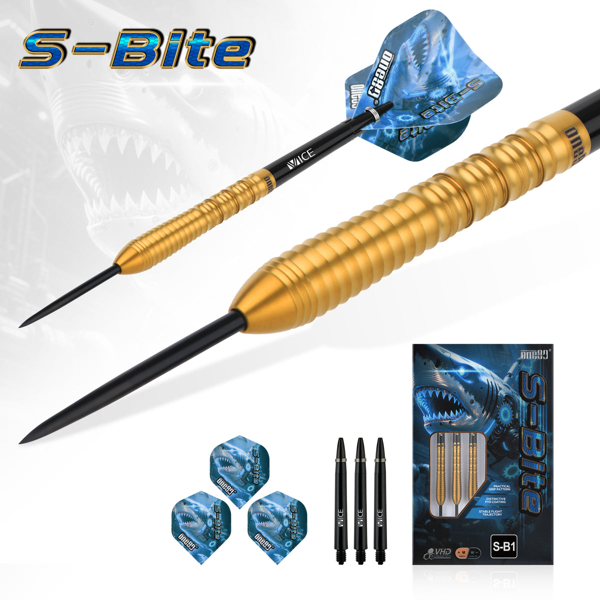 One80 S-Bite Darts - Steel Tip - 90% Tungsten - S-B1