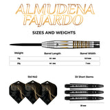 *Mission Almudena Fajardo Ayuso Darts - Steel Tip - 95% Tungsten - Gold PVD Milled Silver